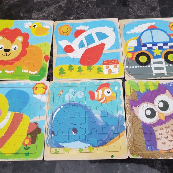 Other - 2/$10**Lot of 6 mini kids puzzles